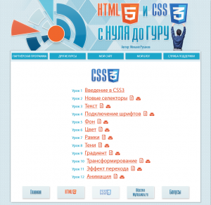 Меню CSS3